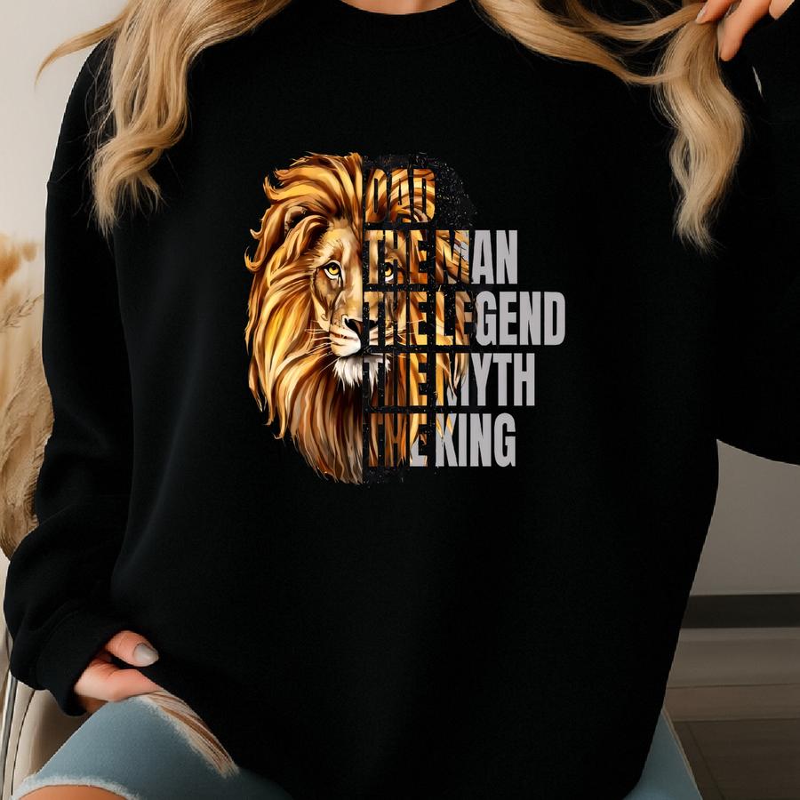 The Man The Myth The Legend Shirt, Lion King Shirt For Men, Gift For Dad, Husband Birthday Gift, Masculine Graphic Tee,funny Father's Day Sweatshirt