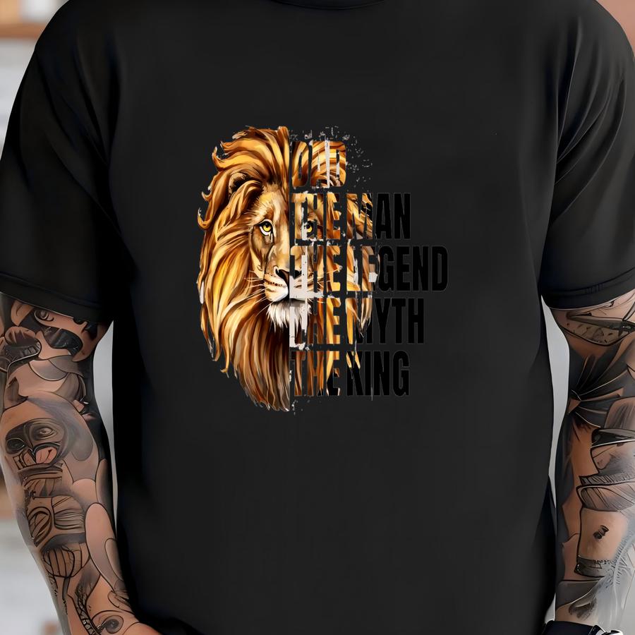 The Man The Myth The Legend Sweatshirt, Lion King Shirt For Men, Gift For Dad, Husband Birthday Gift, Masculine Graphic, Funny Father's Day T-shirt