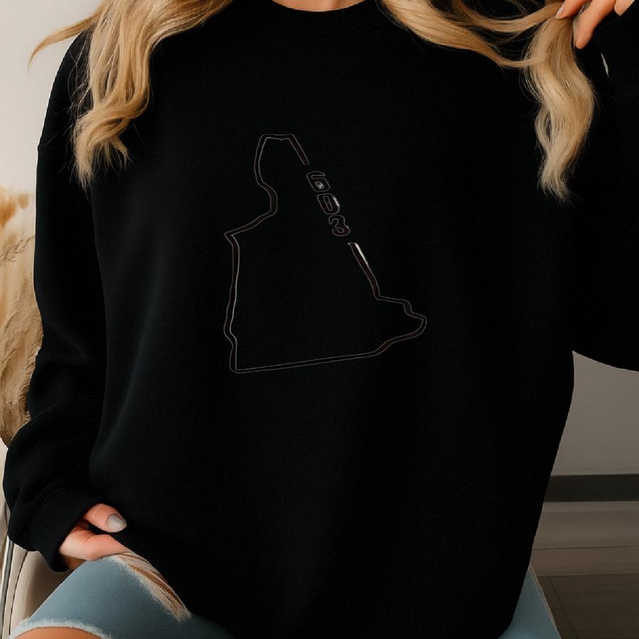 New Hampshire 603 Area Code Sweatshirt, Home State Apparel Sweatshirt