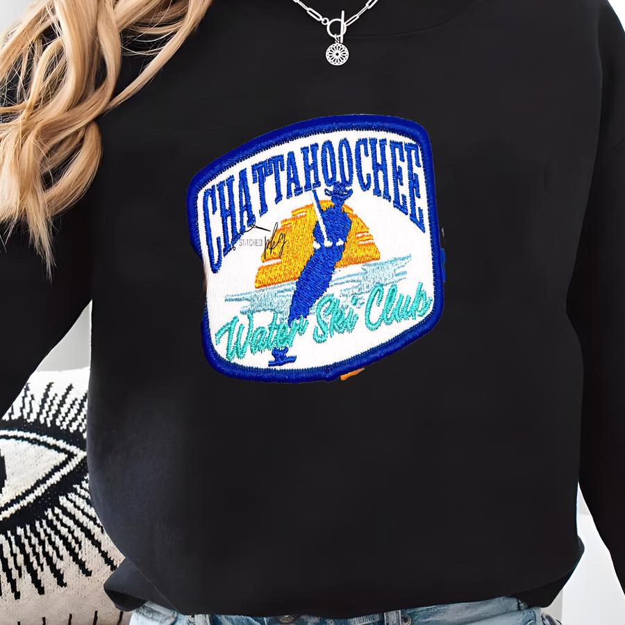 Chattahoochee Water Ski Club Patch - Trucker Hat Patch - Iron On - Music River - Y - Funny Summer Boat Lake Water Sweatshirt Chattahoochee Water Ski Club Patch - Trucker Hat Patch - Iron On - Music River - Y - Funny Summer Boat Lake Water Sweatshirt