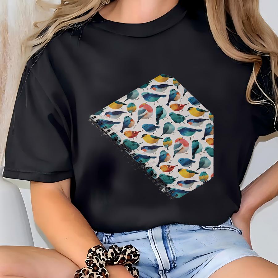 Watercolor Birds Spiral Notebook: Nature Journal For Birders T-shirt