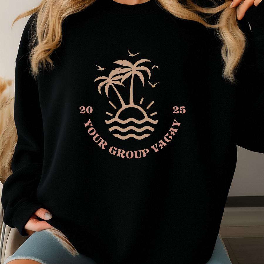 Family Beach Shirts, Personalized Matching Group Vacation Shirt, Girls Trip Shirt, Vacation Gift, Girls Trip Shirts Sweatshirt