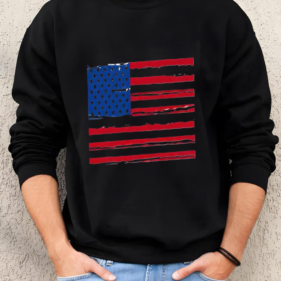 Usa Flag Baby Tee, Distressed 4th Of July Crop Top, Retro Usa Babytee, Usa Flag Tee, Usa Shirt, 4th Of July Flag Shirt, America Sweatshirt