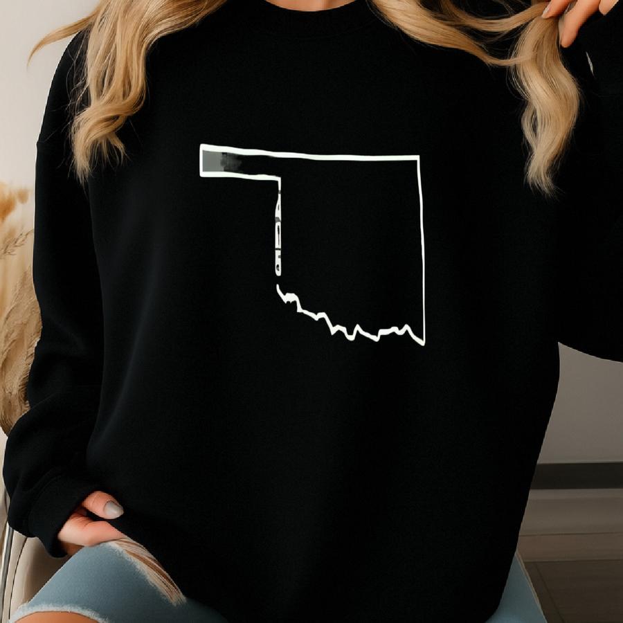 Oklahoma 405 Area Code Crewneck Sweatshirt, Home State Apparel Sweatshirt
