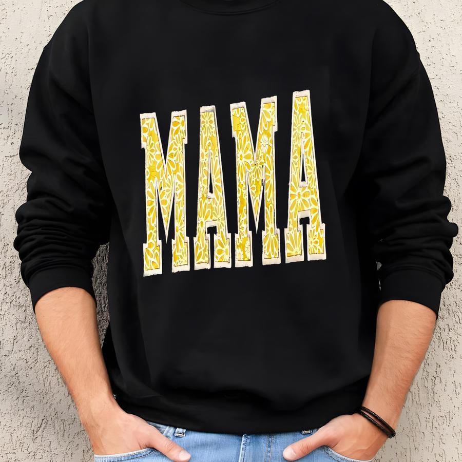 Custom Mama Sweatshirt, Daisy Mom Crewneck, Personalized Gift For Mom, New Mom Sweatshirt, Cozy Sweatshirt, Mother’s Day Gift Sweatshirt