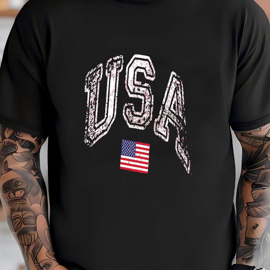 Usa Distressed Flag Shirt, 4th Of July Shirt, American Flag Shirt, Patriotic Shirt, Usa Distressed Shirt, America Shirt, 4th Of July Tees T-shirt
