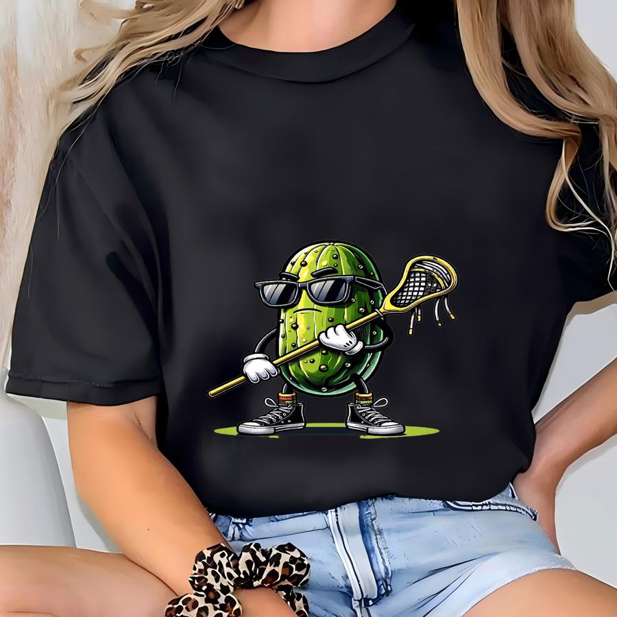 Funny Lacrosse Shirt, Lacrosse Pickle Hoodie, Pickle Playing Lacrosse Tshirt, Lacrosse Player Gift, Lacrosse Gift,lacrosse Mom Shirt T-shirt