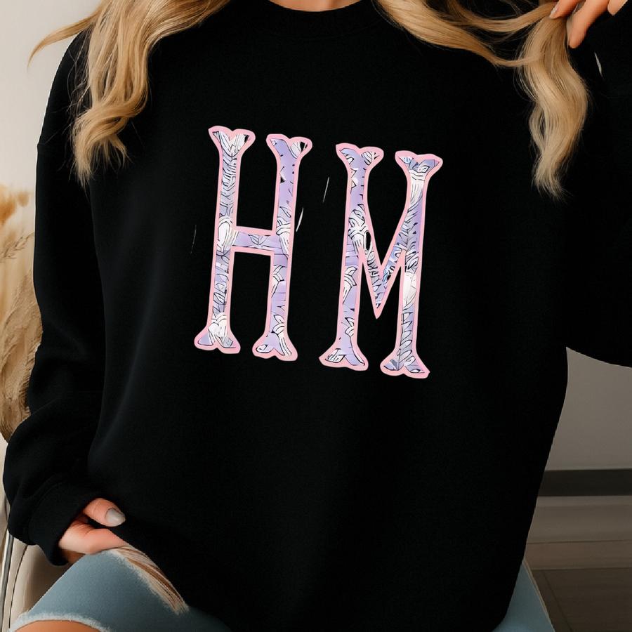 Block Print Gift Bundle With Applique / Personalized Floral Makeup, Handmade Quilted Cosmetic, Personalized Women's Waffle Robe Gift Sweatshirt