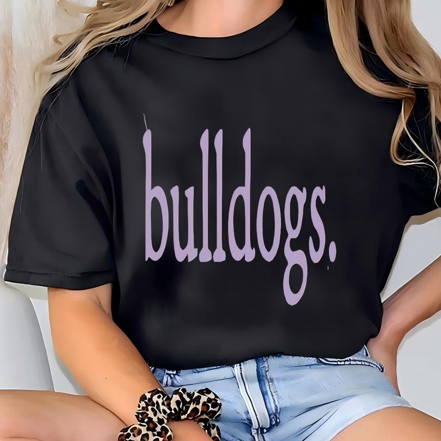 Bulldogs Shirt Pastel Bulldogs Tee For Women Preppy Game Day Tshirts Bulldogs Spirit Wear T-shirt