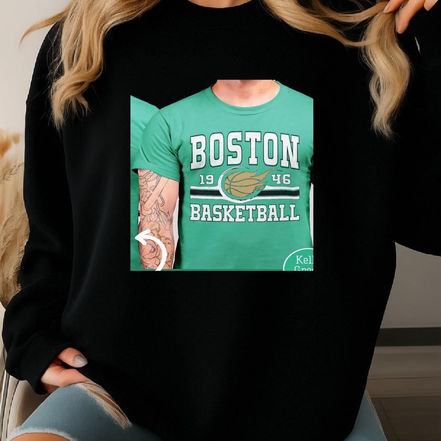 Custom Retro Boston Basketball Tshirt, Personalized Boston Game Day Shirt, Boston Basketball Fan Gift, Popular Vintage 80s Style Tees Sweatshirt