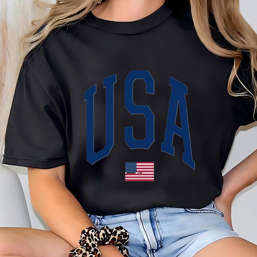 Retro Usa Flag Hoodie: Patriotic 4th Of July Matching Group Shirts - Al1472 T-shirt