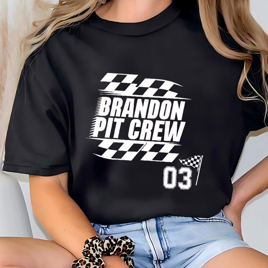 Custom Racing Shirt, Pit Crew Family Shirt, Personalized Pit Crew Shirt, Customized Last Name Racing Tee, Motocross Gift, Race Car Birthday T-shirt