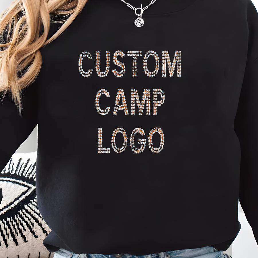 Custom Sp Away Camp Rhinestone Logo Kids Cami Sweatshirt Custom Sp Away Camp Rhinestone Logo Kids Cami Sweatshirt