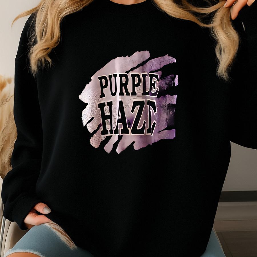 Vintage 1990’s Single Stitch Purple Haze Minimalist Graphic T-shirt - Xl Sweatshirt
