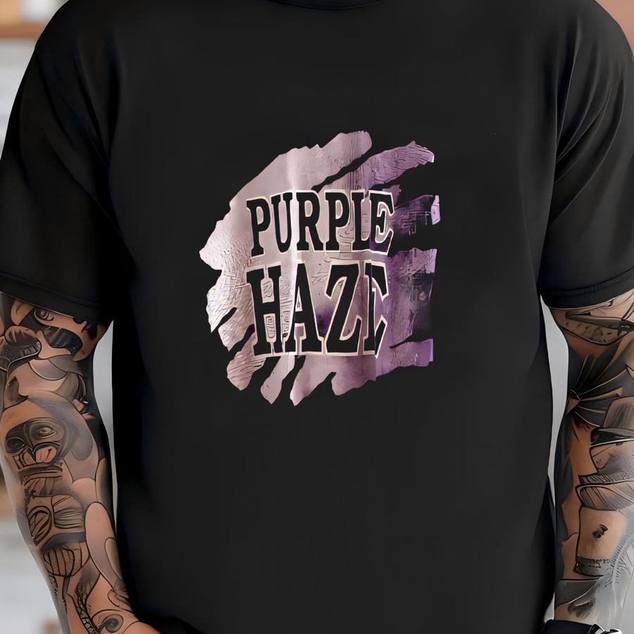 Vintage 1990’s Single Stitch Purple Haze Minimalist Graphic Hoodie - Xl T-shirt