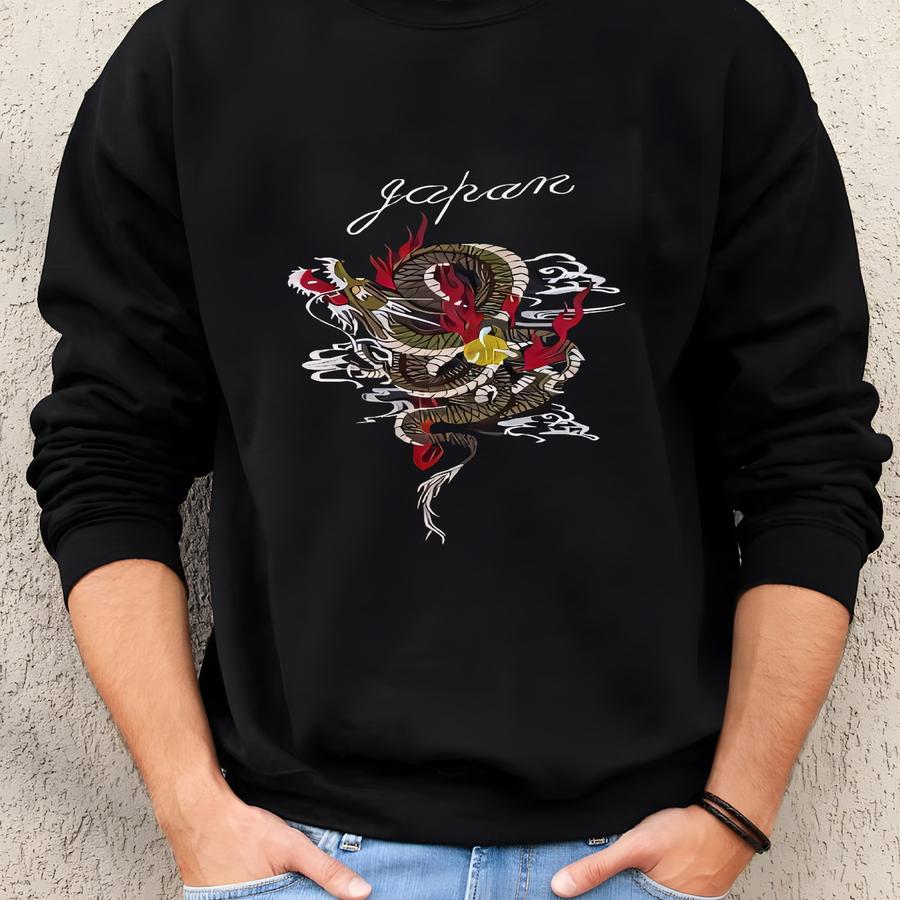 Vintage Sukajan Traditional Japan Wear Jacket Dragon Logo Y Sweatshirt