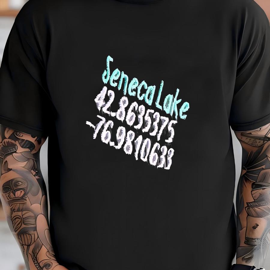 Custom Gps Coordinates Baseball Cap Hat: Lake Life Or Personalized Text, Women's T-shirt