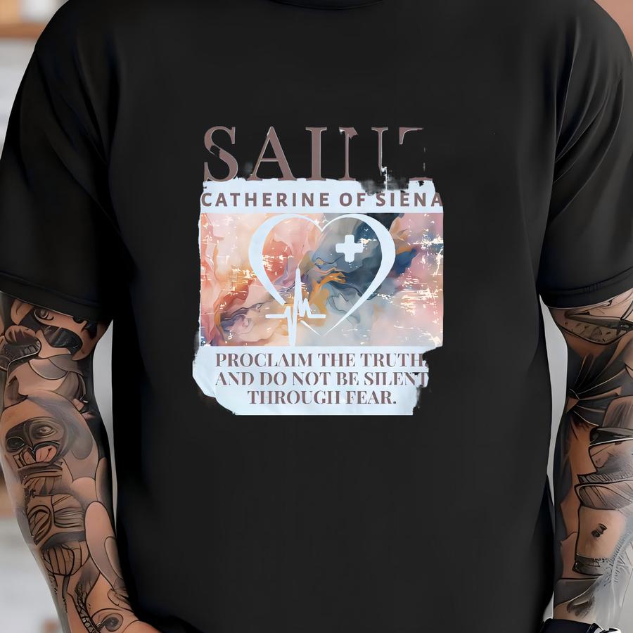 Saint Catherine Of Siena Nurse Hoodie: Catholic Healthcare Gift T-shirt