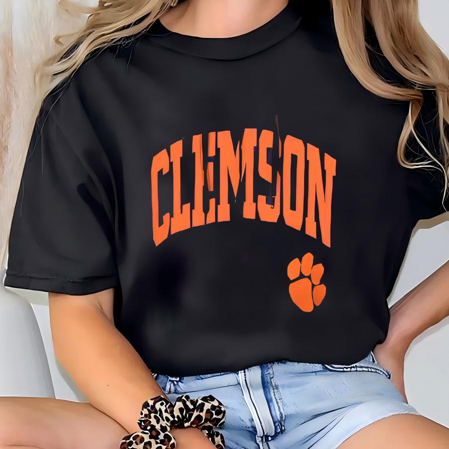 Vintage Clemson Tigers Ncaa Hoodie Sweatshirt Oversize Clemson Tigers Logo Sweater Clemson University Gray Pullover Size 3xl T-shirt
