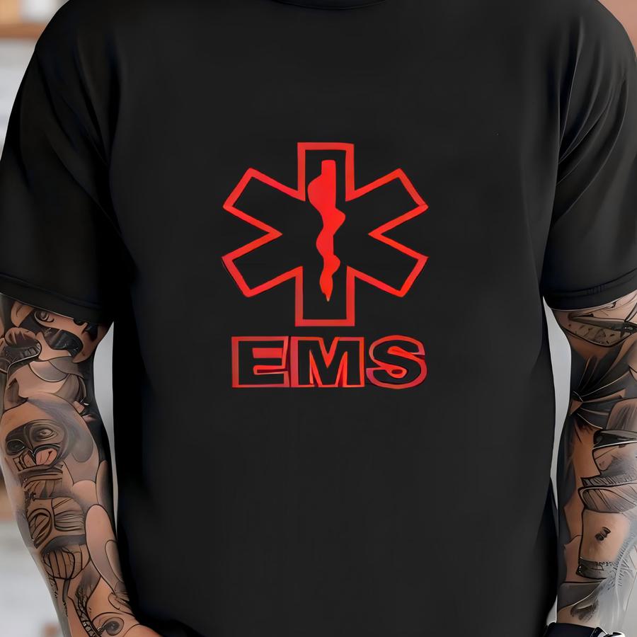 Ems (customizable) Red On Black - Short Sve Moisture Wicking Shirts T-shirt