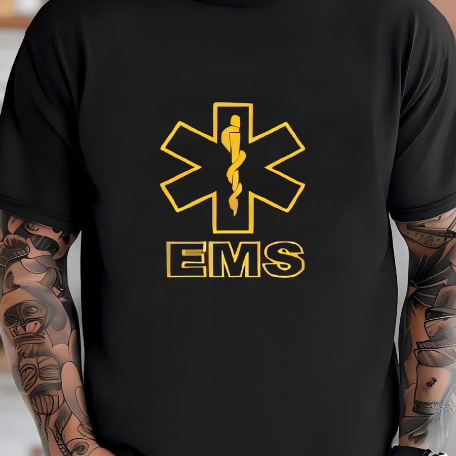 Ems (customizable) Yellow On Black - Short Sve Moisture Wicking Shirts T-shirt