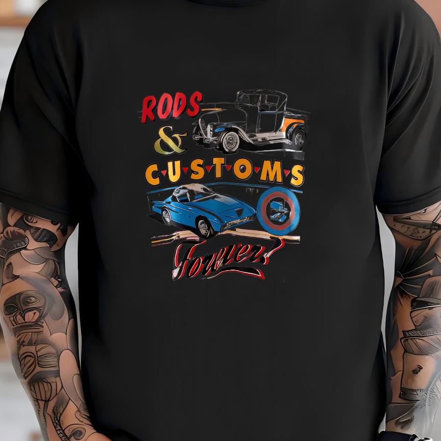 Vintage 1990’s Single Stitch Custom Cars And Hot Rods Hoodie - Xl T-shirt
