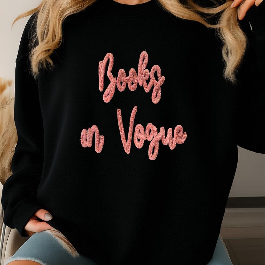 Personalized Chenille Yarn Bookish Summer Tee, High School Teams, Custom Name Chenille Patch, Bookworm Gift, Teacher Shirt, Summer Reading Sweatshirt