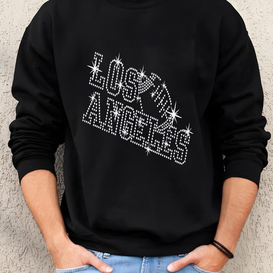 Los Angeles Rhinestone Football Hat: Game Day La  Sweatshirt
