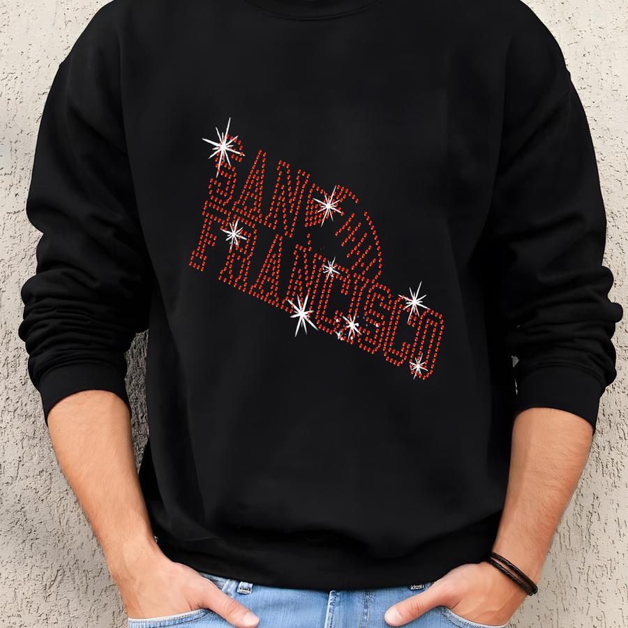 San Francisco Football Rhinestone Hat: Game Day  Sweatshirt