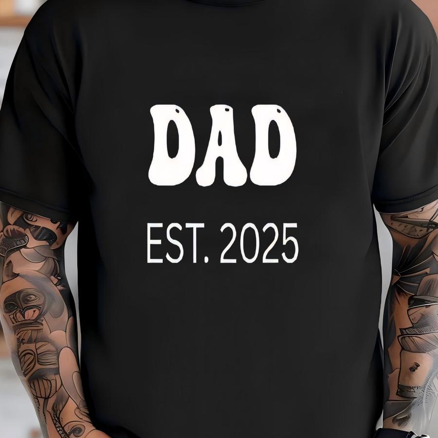 Dad Est Year Shirt, Fathers Day Gifts From Daughter, Dad Of Tee, Birthday Gift For Daddy, New Dad Gift Idea,matching Dad Daughter T-shirt