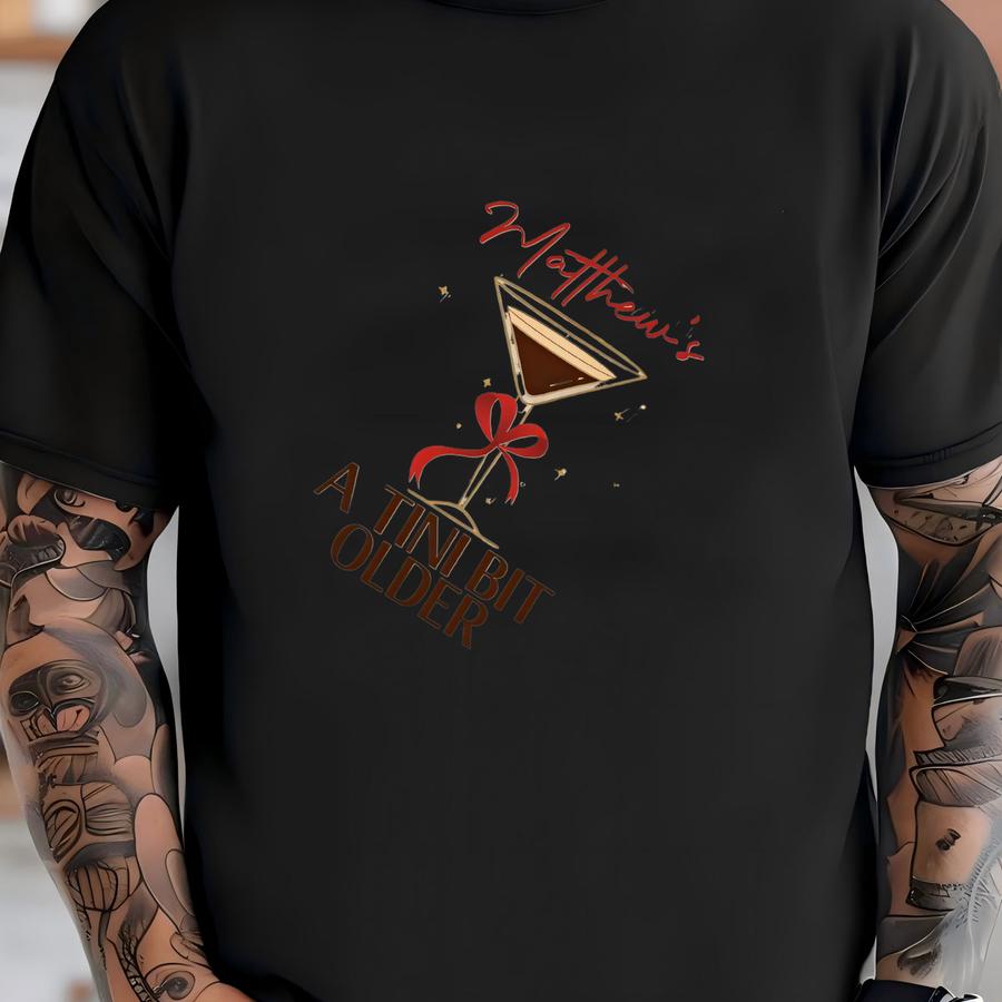 A Tini Bit Older Napkins, Espresso Martini Napkins, Custom Birthday Party Napkins, Bar Cocktail Napkins, Funny Birthday Decoration T-shirt