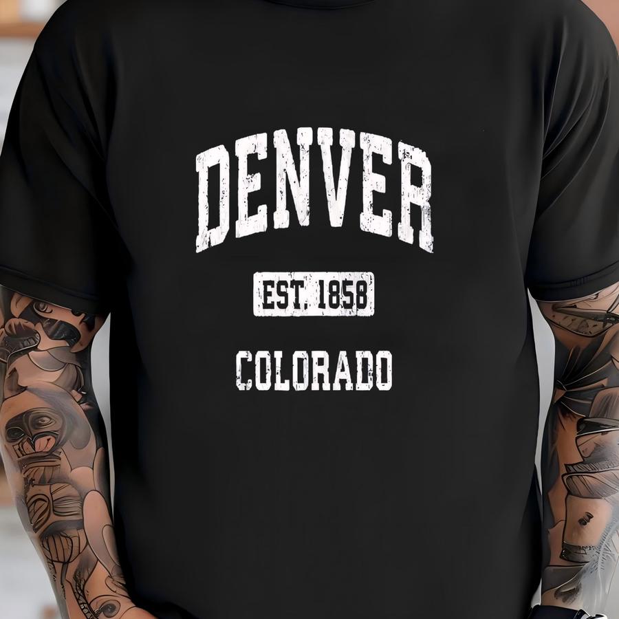Denver Colorado Shirt, Denver Sweatshirt, Colorado State Tee, Denver Co Shirt, Colorado Vacation, Mountain Shirt, Co Crewneck, Colorado Gift T-shirt