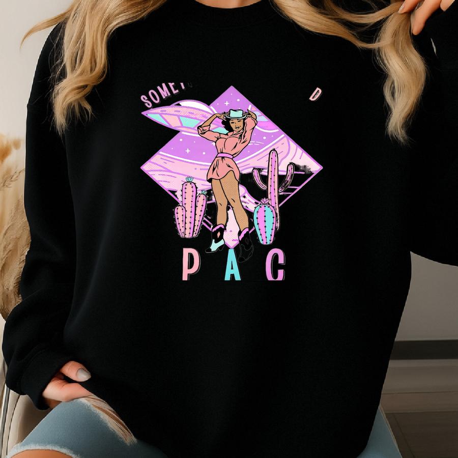 Sometimes I Just Need Space Cowgirl Shirt Western Tee With Ufo, Cute Desert Graphic – T-shirt, Hoodie, Sweatshirt, Long Sve, Gift Skuc 21 Sweatshirt