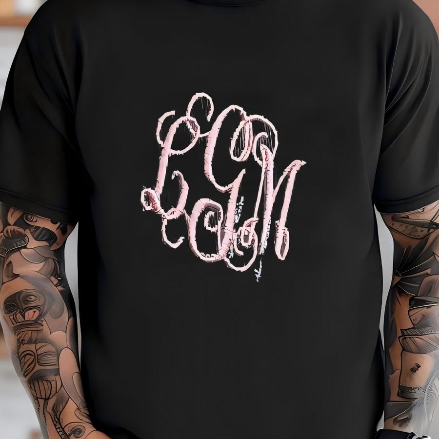 Cc Criss Cross Monogrammed High Ponytail Messy Bun Hat Cap, Camouflage Camo Grey White Black Pink +, Initials Beach Lake Boat Cruise Mom Her T-shirt