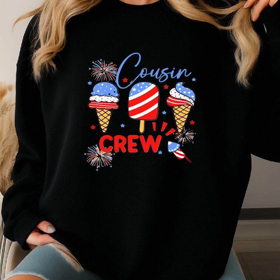 Cousin Crew 4th Of July Shirt, Kids 4th Of July Shirt, Girls 4th Of July Shirt, Boys 4th Of July Shirt, Memorial Day Shirt Sweatshirt