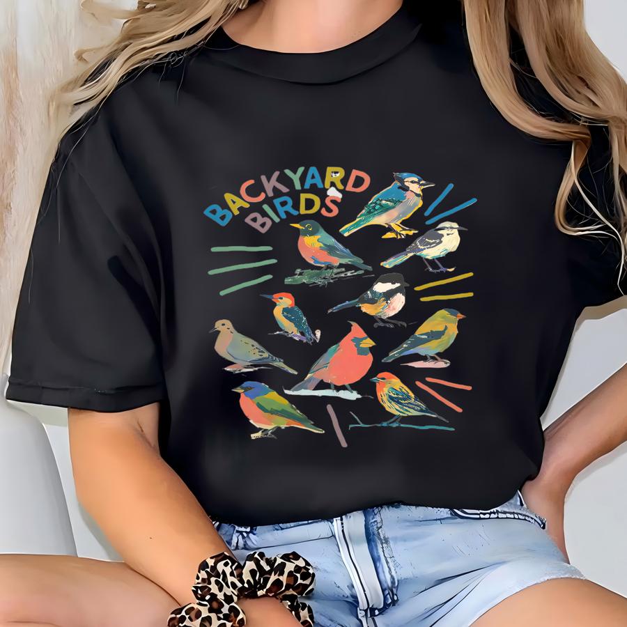 Backyard Birds Birder T Shirt Bird Watching Tee Nature Lover Outdoor Shirt T-shirt
