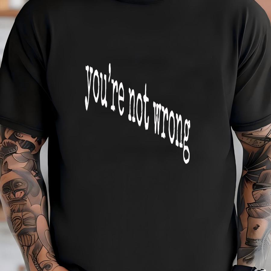 ® You're Not Wrong Hoodie, Funny Agree-to-disagree Tee For Women Or Men, Bold Sarcastic Graphic Shirt, Always Right Tee T-shirt