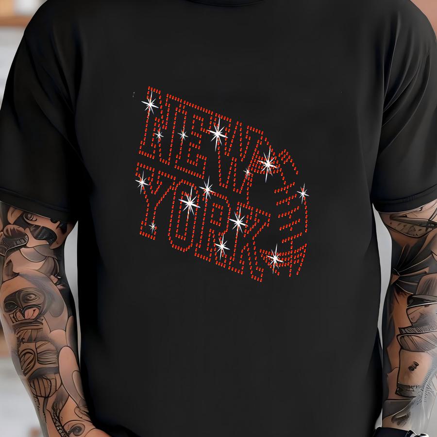 New York Rhinestone Football Hat: Game Day  T-shirt