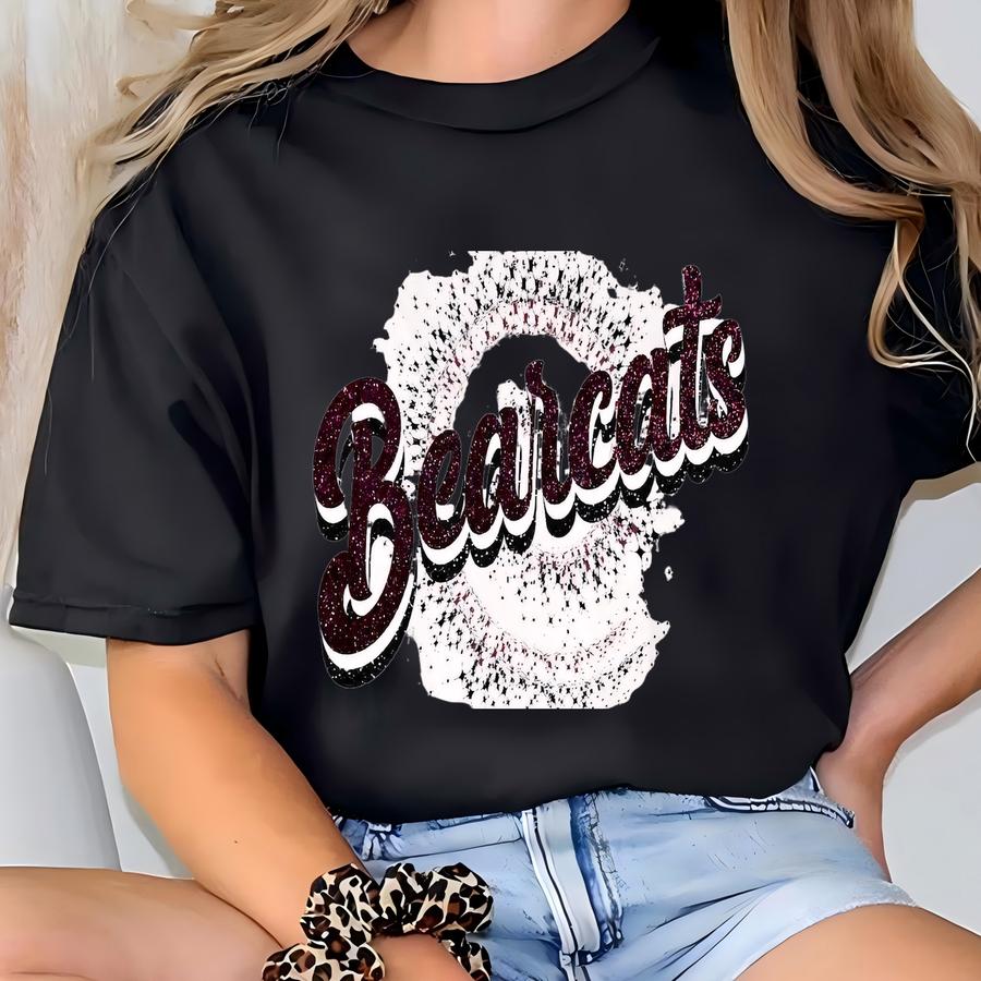 Bearcats Shirt Bearcat Mascot Shirt School Spirit Shirt Mascot Shirt Bearcat Pride Shirt Sports Shirt Game Day Hoodie Football Mom Shirt T-shirt