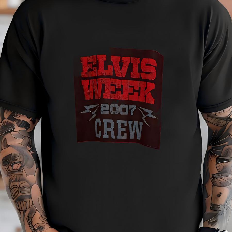 Y2k 2007 Elvis Week Red Crew T Shirt // M T-shirt