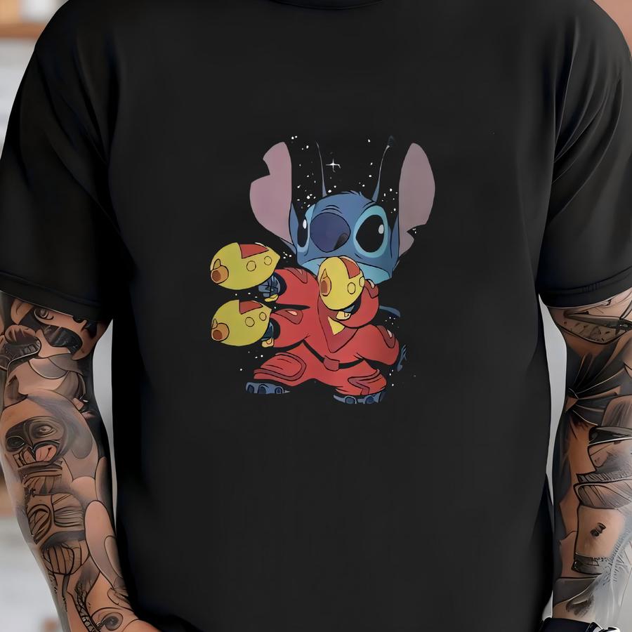 Vintage Lilo Stitch Blue Sweatshirt 2 Lilo And Stitch Cartoon Graphic Big Printed Sweater Stitch Cartoon Pullover Size Xxl T-shirt