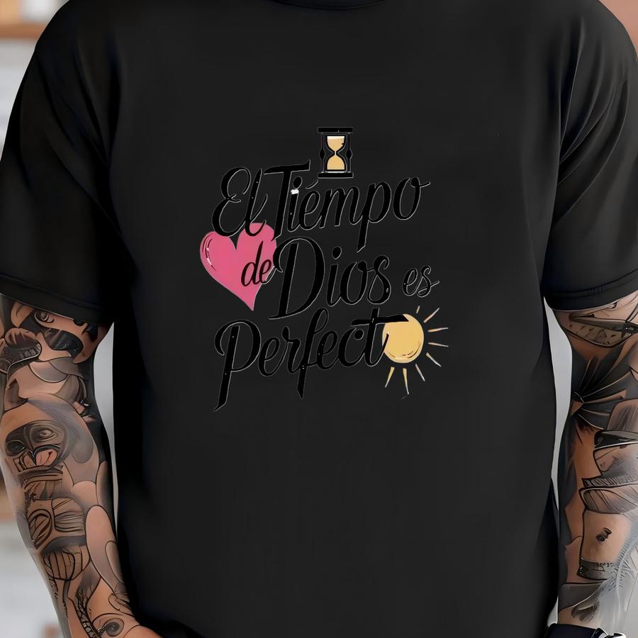 Spanish Bible Graphic Hoodie, El Tiempo De Dios Es Perfecto Hoodie, Spanish Sweatshirt, Gift For Her, Floral Tee T-shirt