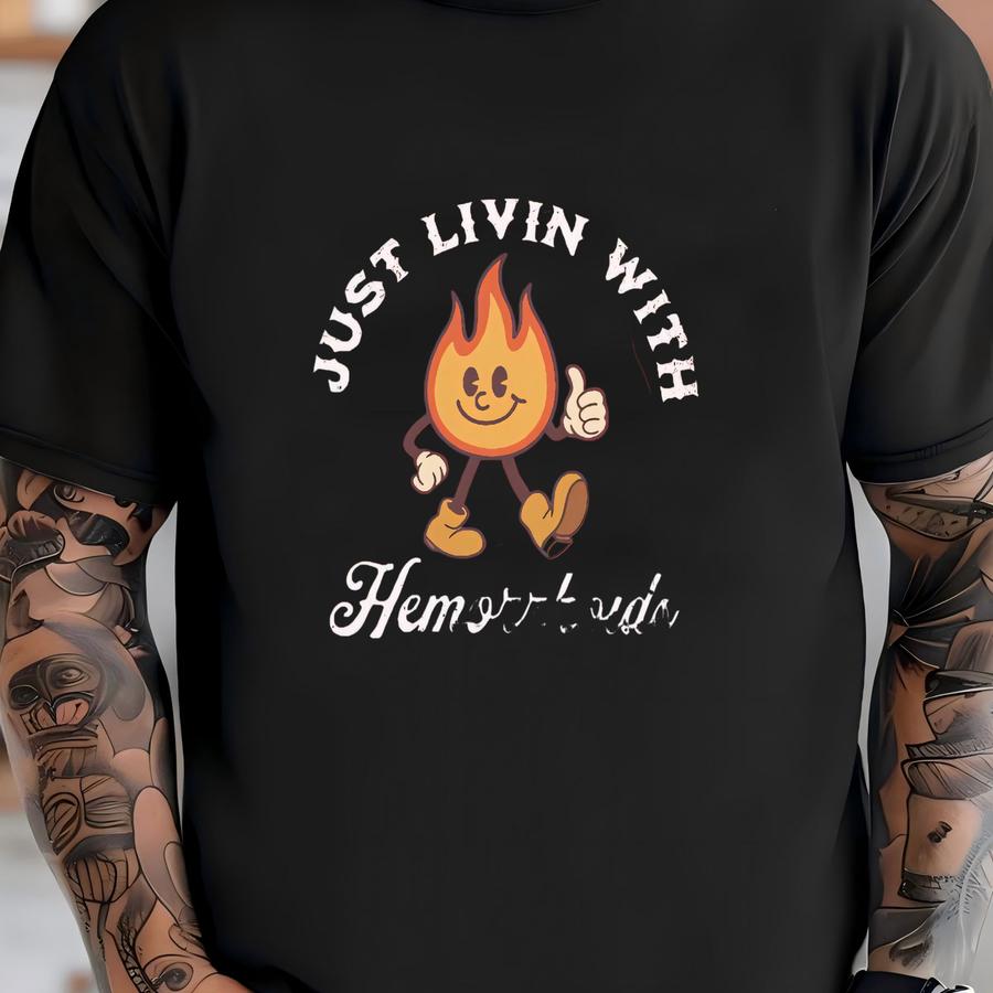 Hemorrhoid Joke, Embarrassing Shirt, White Elephant, Adult Joke, Conversation Starter, Inappropriate Tee, Rude Dirty Unhinged,shirt Exchange T-shirt