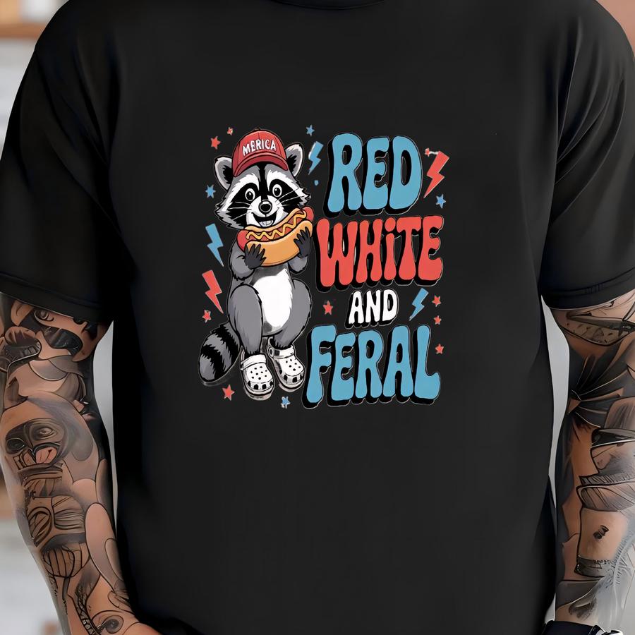 Funny Raccoon  Free Shirt, 4th Of July Hoodie, American Girl Summer Meme Shirt, Patriotic Independence Day Gift T-shirt