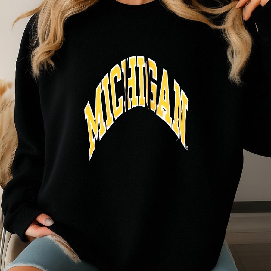 Vintage Michigan Wolverines Ncaa Hoodie Sweatshirt Medium Michigan Logo Sweater University Of Michigan Pullover Hoodie Size M Sweatshirt