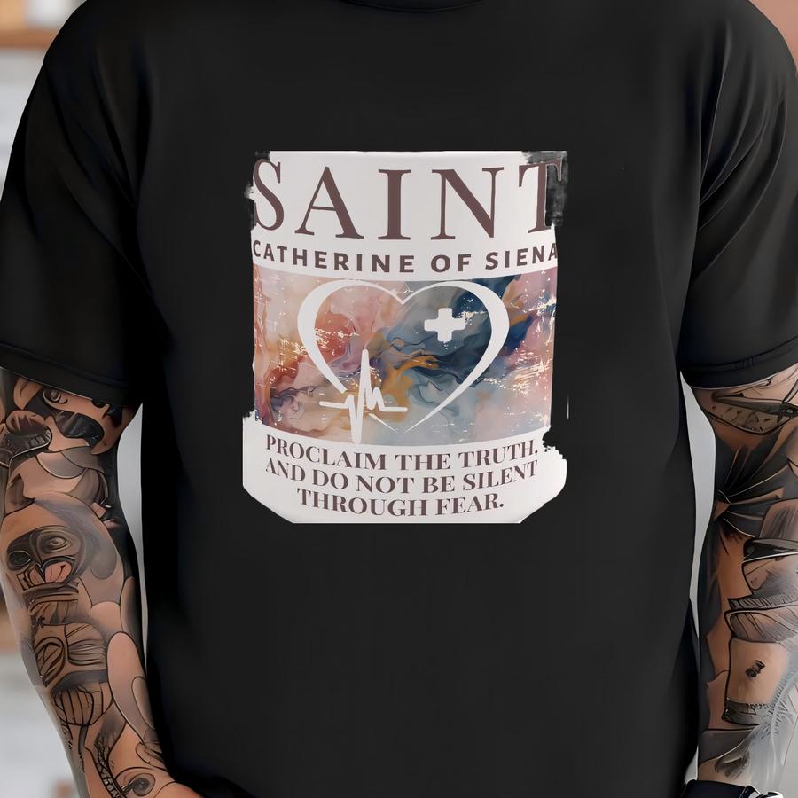 Saint Catherine Of Siena Nurse Mug | Patron Saint Of Nurses Coffee Cup | Catholic Mug For Women | Christian Nurse Graduation Gifts For Her T-shirt