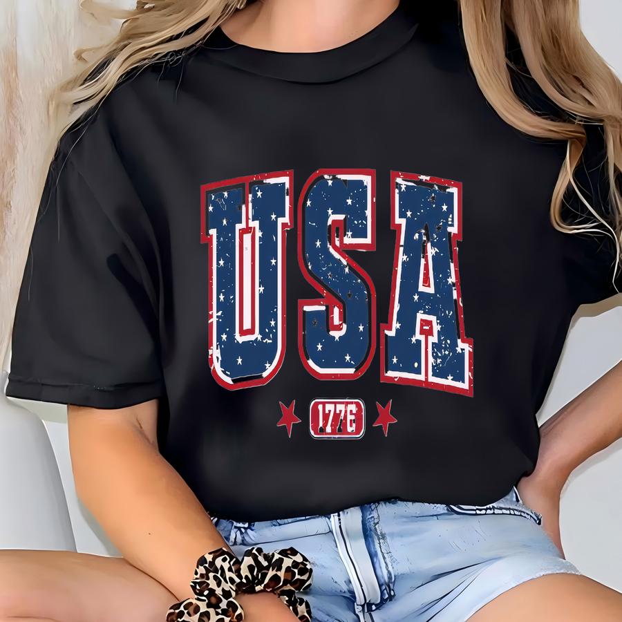 Usa Shirt, America Shirt, Fourth Of July Shirt, 4th Of July Tee, Patriotic Shirt, America Est Shirt, American Girl Shirt, Usa Est 1776 Shirt T-shirt