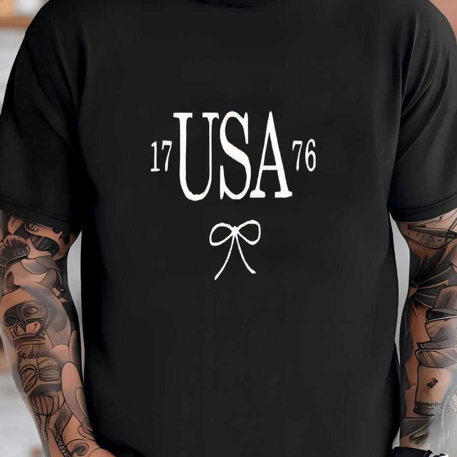 Usa 1776 Dainty Bow Tank Top | America | Coquette Bow | Gift |4th Of July | For Her | Coquette | Patriotic Tee| Cc93efjusab T-shirt