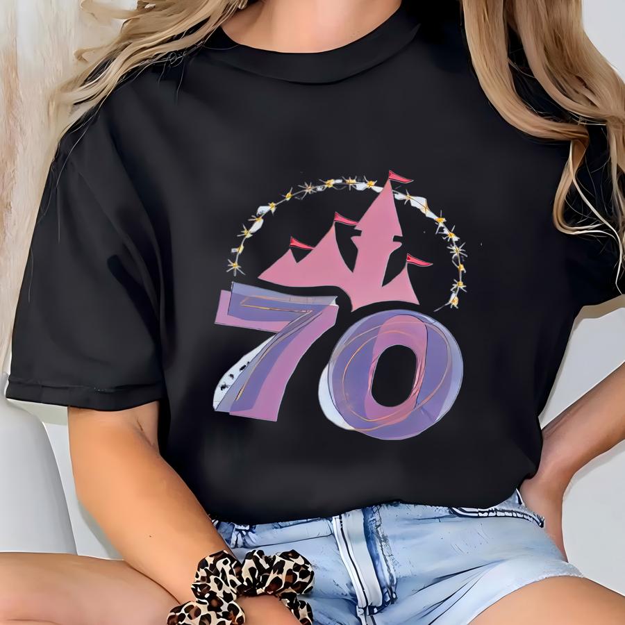 Dl 70th Anniversary Sweatshirt, Cute  Sweatshirt, Happiest Place On Earth Magical Mouse 70th, 70th Anniversary Shirt T-shirt