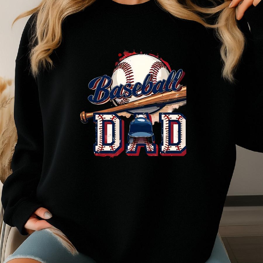 Custom Baseball Dad Shirt, Personalized Baseball Grandpa Shirt, Custom Name Baseball Dad, Gift For Dad, Father's Day Tee, Baseball Lover Tee Sweatshirt